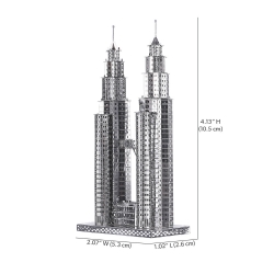 Metalowy Model 3D - Wieże Petronas